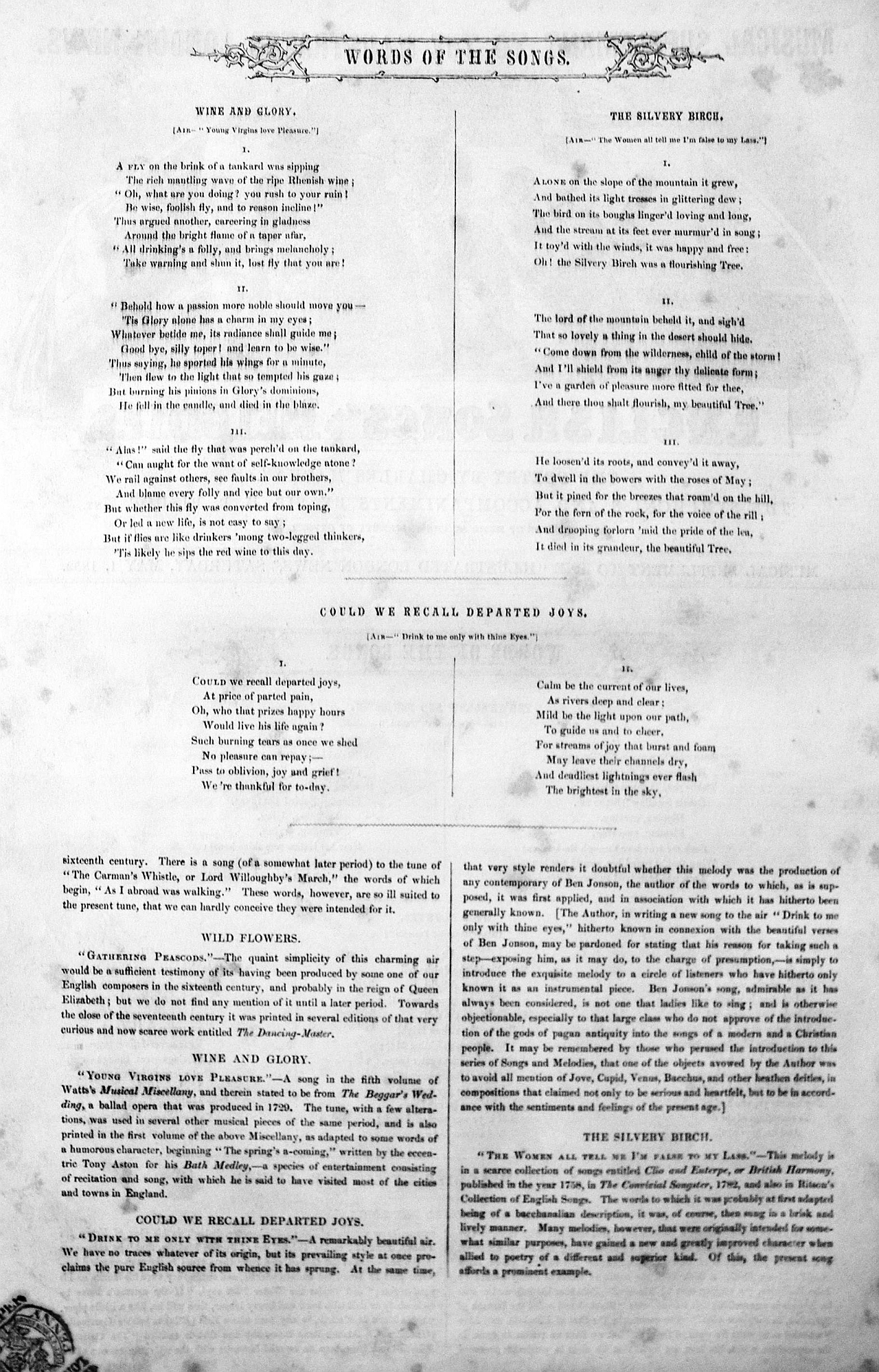 english songs may 1 1852